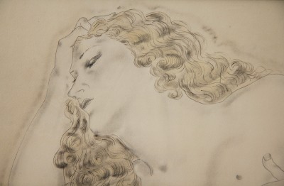 Tsuguharu FOUJITA (1886-1968) - La blonde endormie, vers 1930