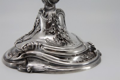 Candélabre à 4 feux en argent massif - s.d. Joseph-François JOINDY pour FRAY Fils, Paris 1875-1891