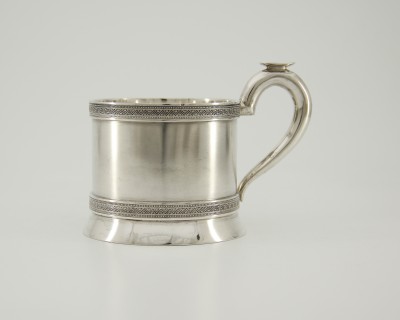 Porte-verre en argent, Saint-Pétersbourg - Frères Grachev, vers 1900 — Frise de triangles