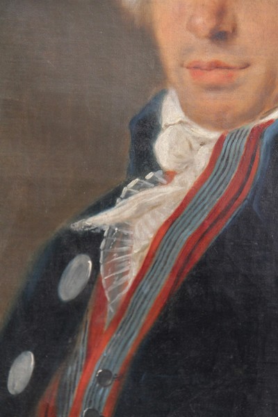 Portrait d'homme, fin XVIIIe - Daté au dos 1796