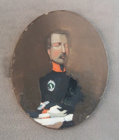 Louis-Napoléon Bonaparte, prince président - Miniature fixée sous verre