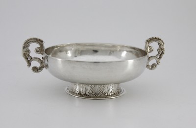 Coupe de mariage patronymique, Morlaix 1726-1733 - Orfèvre Claude Cornen, Sieur du Restigou