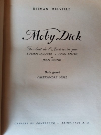 Moby Dick - Rarissime 1ère édition en français