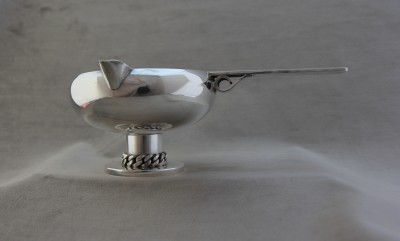 Saucière Art Déco, par Jean Després - Métal argenté