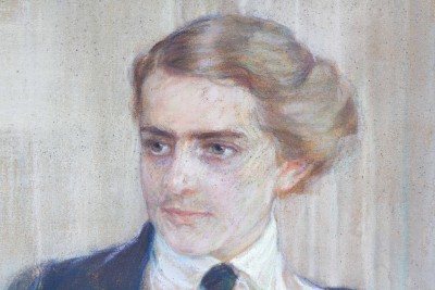 Frieda MENSHAUSEN-LABRIOLA (1861-1939) - Portrait de femme, grand pastel, vers 1920