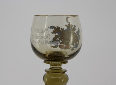 Studentika - verre de fraternité, 1894 - Soc. Lus. Sorabica, Leipzig, Noël 1894