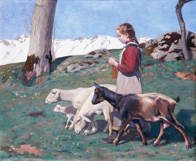 Hans WIDMER (1872-1925) - La bergère, 1905