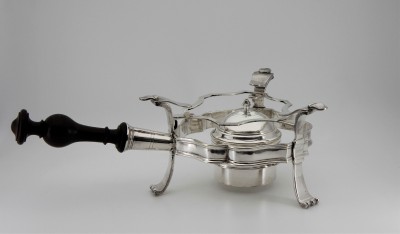 Réchaud de table, XVIIIe siècle - En alliage cuivreux argenté
