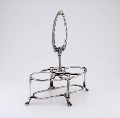 Porte-huilier Art Nouveau en argent massif - Christofle, modèle Gramont, vers 1900