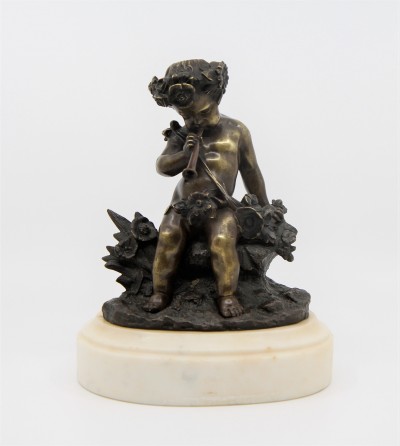 Putto musicien - Bronze attribué à Charles-Gabriel Lemire (1741-1827)