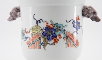 Seau à rafraîchir en porcelaine montée - Samson et Risler & Carré, vers 1900