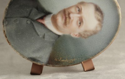 Ernest de Landerset (1832-1907) - Miniature sur ivoire, 1899