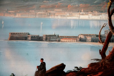 Paire de gouaches napolitaines - Castellamare et Sorrente