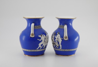 Paire de vases néo-grecs, ca 1861-1867 - Angleterre, Burslem, Hill Pottery Company