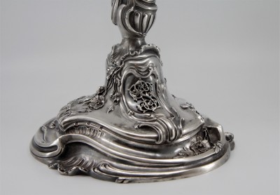 Candélabre à 4 feux en argent massif - s.d. Joseph-François JOINDY pour FRAY Fils, Paris 1875-1891