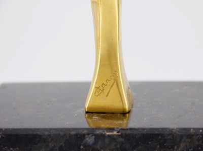 Alexandre Auguste CARON (1857-1932) - Cachet en vermeil – Buste de jeune femme Art Nouveau