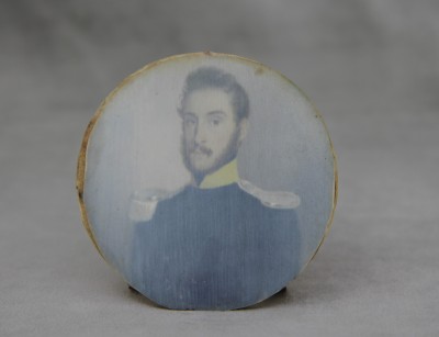 Vincenzo CASTELLI (1789-1845) - Portrait miniature d'un officier valaisan au service du Saint-Siège