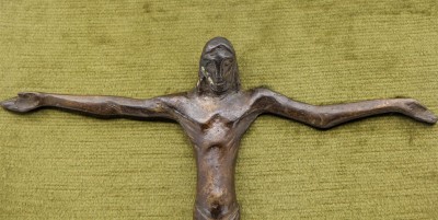 Remo ROSSI (1909-1982) - Christ en bronze patiné, 1972