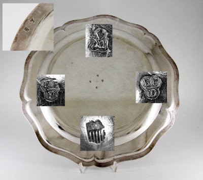 Paire de plat ronds en argent, Lausanne vers 1770 - Elie Papus & Pierre-Henri Dautun