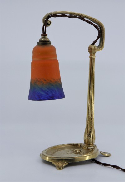 Lampe Art Nouveau en bronze doré - Signée Charles RANC, vers 1900