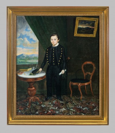 Deux portraits de collégiens - Second Empire, ca 1860