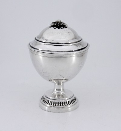 Sucrier couvert en urne, fin du XVIIIe - Zurich, Hans Jacob Ammann