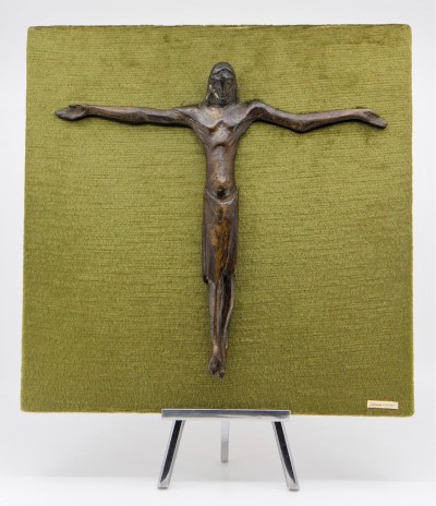 Remo ROSSI (1909-1982) - Christ en bronze patiné, 1972