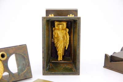 Encrier "Tombeau de l'Empereur" - Bronze,  époque Charles X