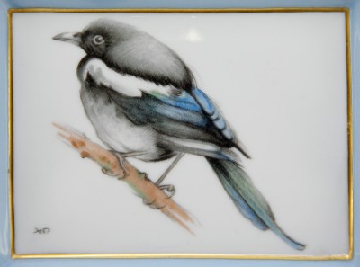 Xavier de Poret (1894-1975) pour Hermès - Cendrier Pie bavarde, vers 1970