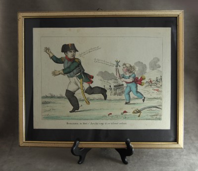 Napoléon à Waterloo - Rare gravure satirique, août 1815