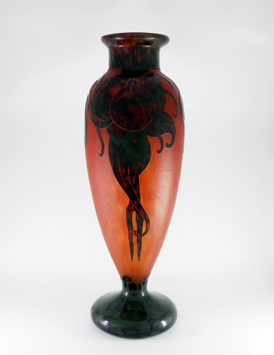 Schneider - Le Verre Français - Grand vase Prunes, n° 2 - vers 1925