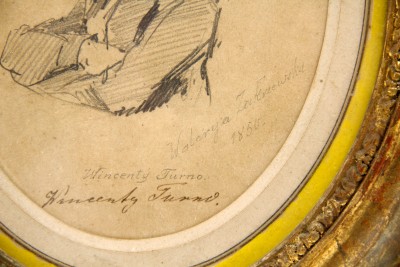 Portrait au crayon de Wincenty Turno - par Walerya Zakrzewska, 1850