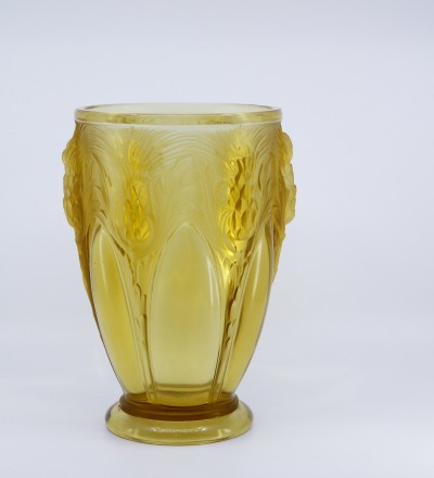 Verlys - Vase Chardons - Verre pressé moulé, vers 1935