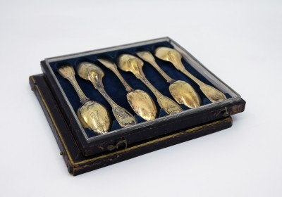 Six cuillères en vermeil, XVIIIe - Strasbourg, vers 1760