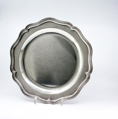 Paire de plat ronds en argent, Lausanne vers 1770 - Elie Papus & Pierre-Henri Dautun