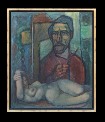 Pierre Paul MESSERLI (1889-1987) - "Création", huile sur pavatex, 1951
