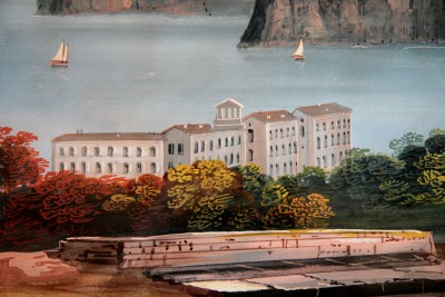 Paire de gouaches napolitaines - Castellamare et Sorrente